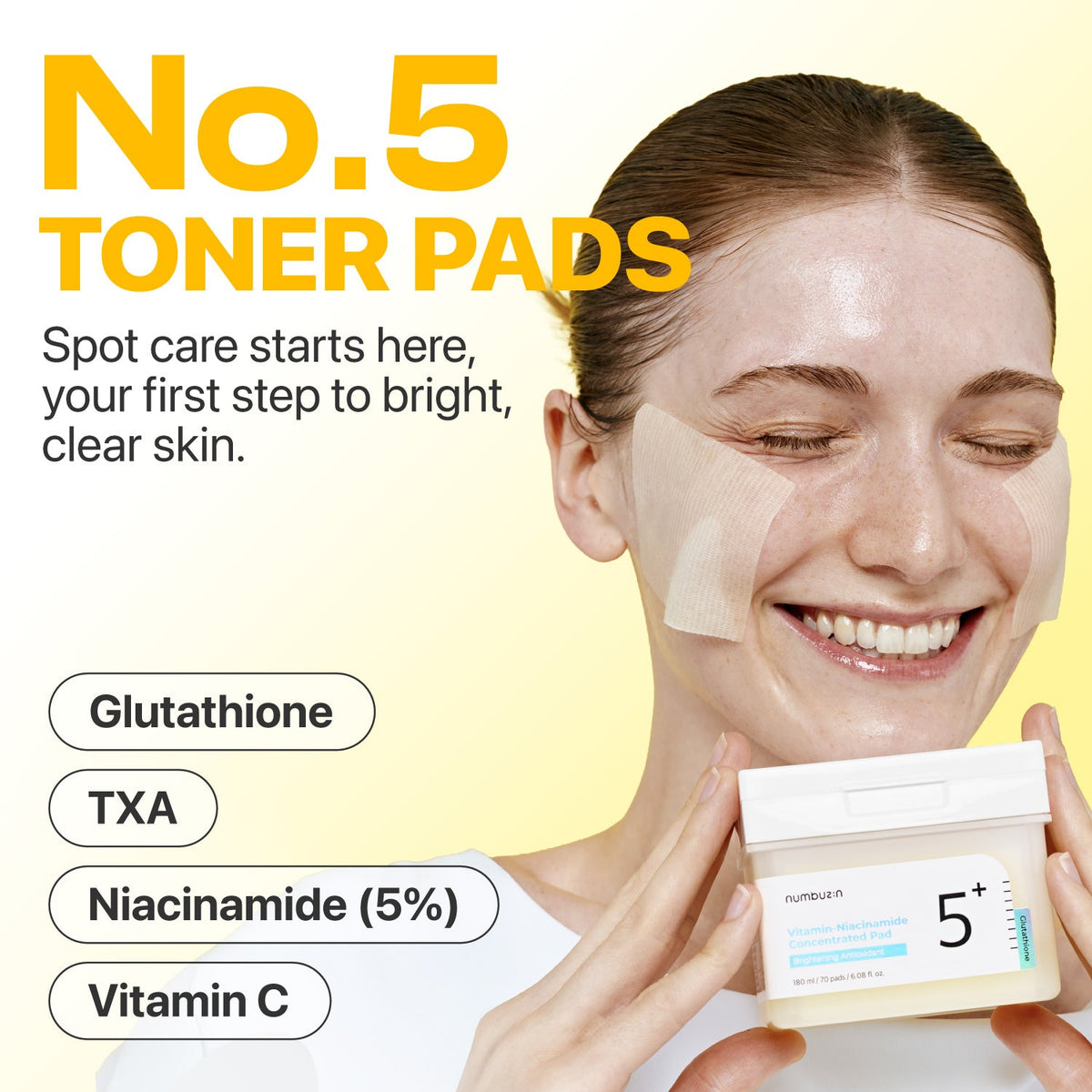 Numbuzin No.5 Vitamin-Niacinamide Toner Pads texture