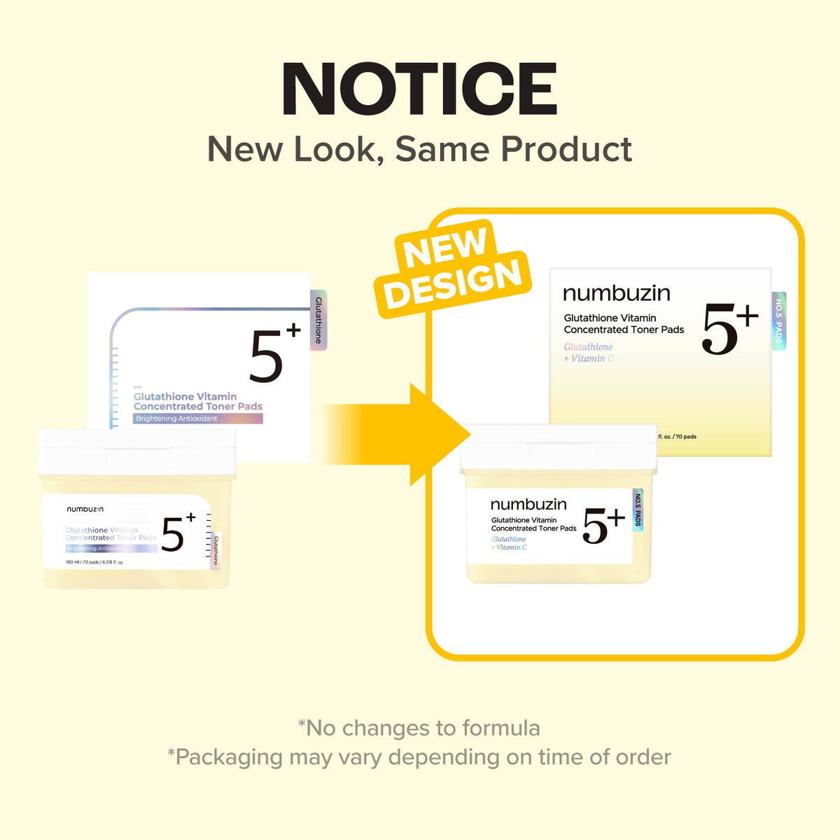Numbuzin No.5 Vitamin-Niacinamide Toner Pads jar detail