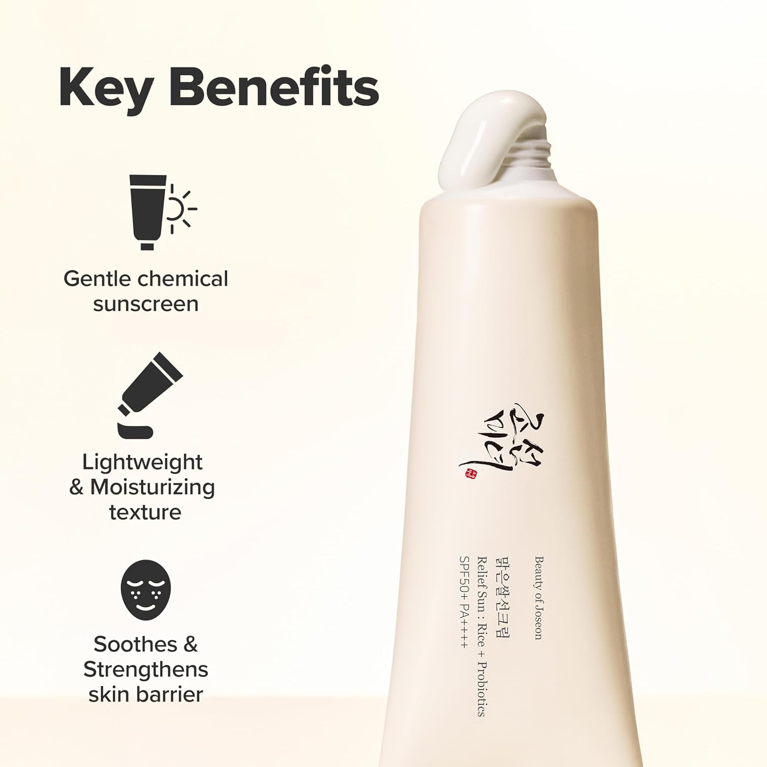 Beauty of Joseon Relief Sun Rice + Probiotics SPF 50+ (50ml) - Korean Face Sunscreen