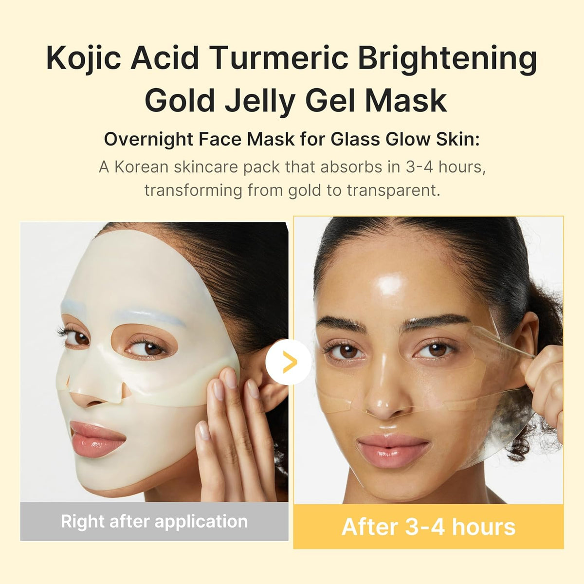 Medicube Kojic Acid Turmeric Brightening Jelly Gel Mask x4 – Korean Overnight Glow & Hydrating Face Mask