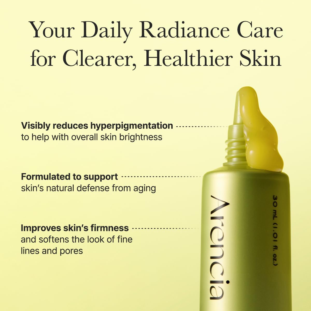 Arencia Vitamin C Booster Shot Serum with Glutathione, Niacinamide and Vitamin E for Glow Skin, 30ml