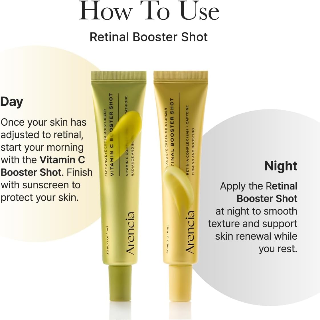 Arencia Vitamin C Booster Shot Serum with Glutathione, Niacinamide and Vitamin E for Glow Skin, 30ml