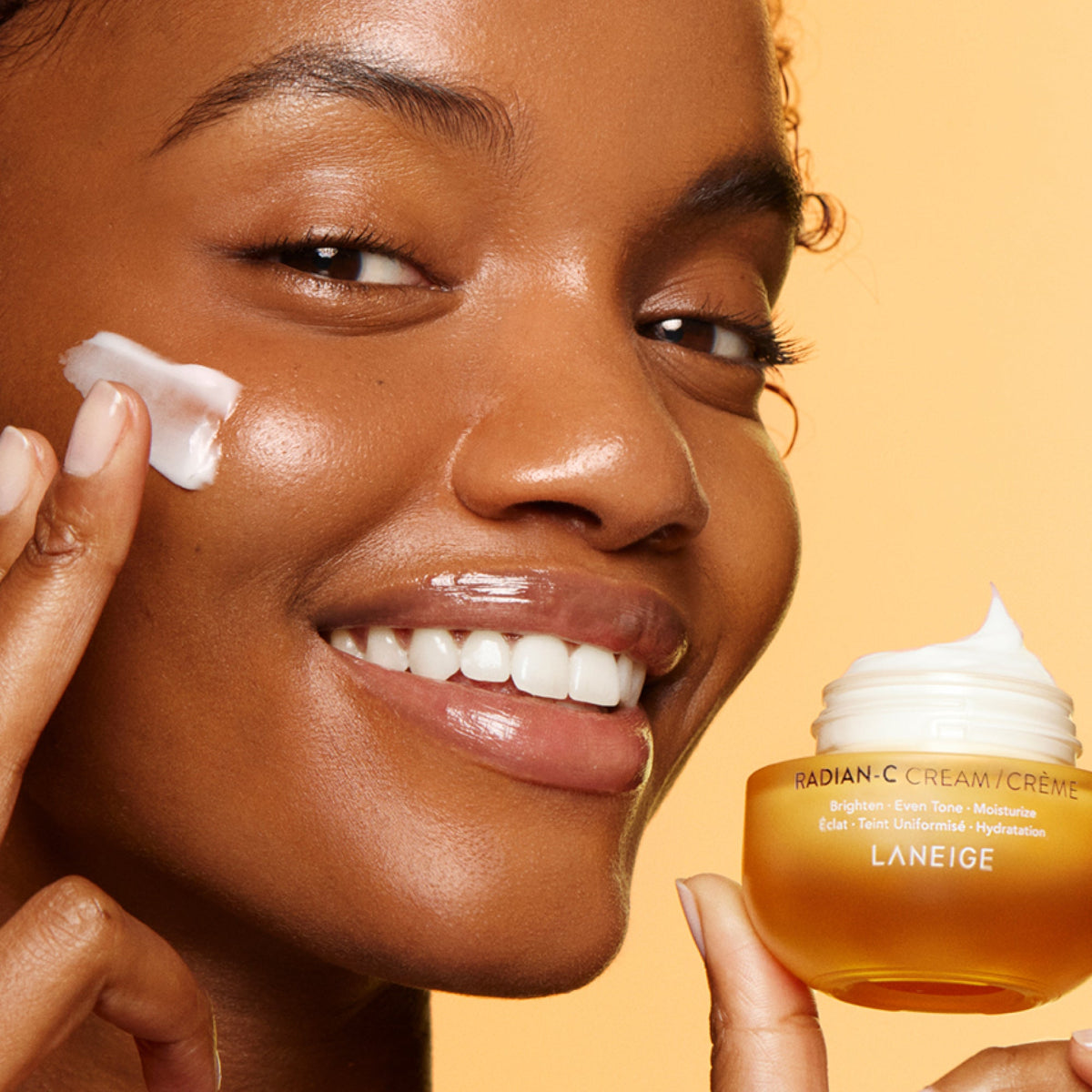 Laneige Radian-C Cream application