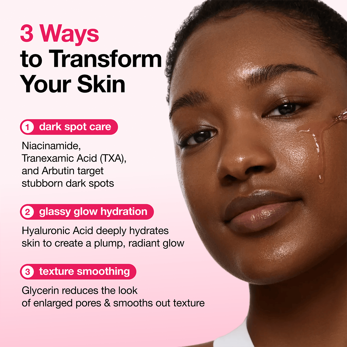 Anua Niacinamide 10% + TXA 4% Serum application