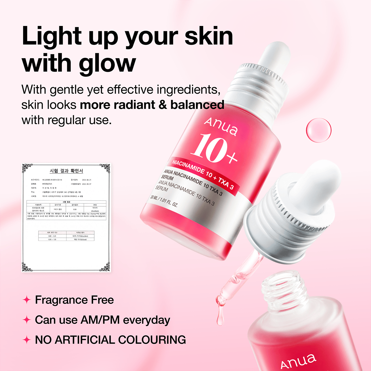 Anua Niacinamide 10% + TXA 4% Serum key ingredient