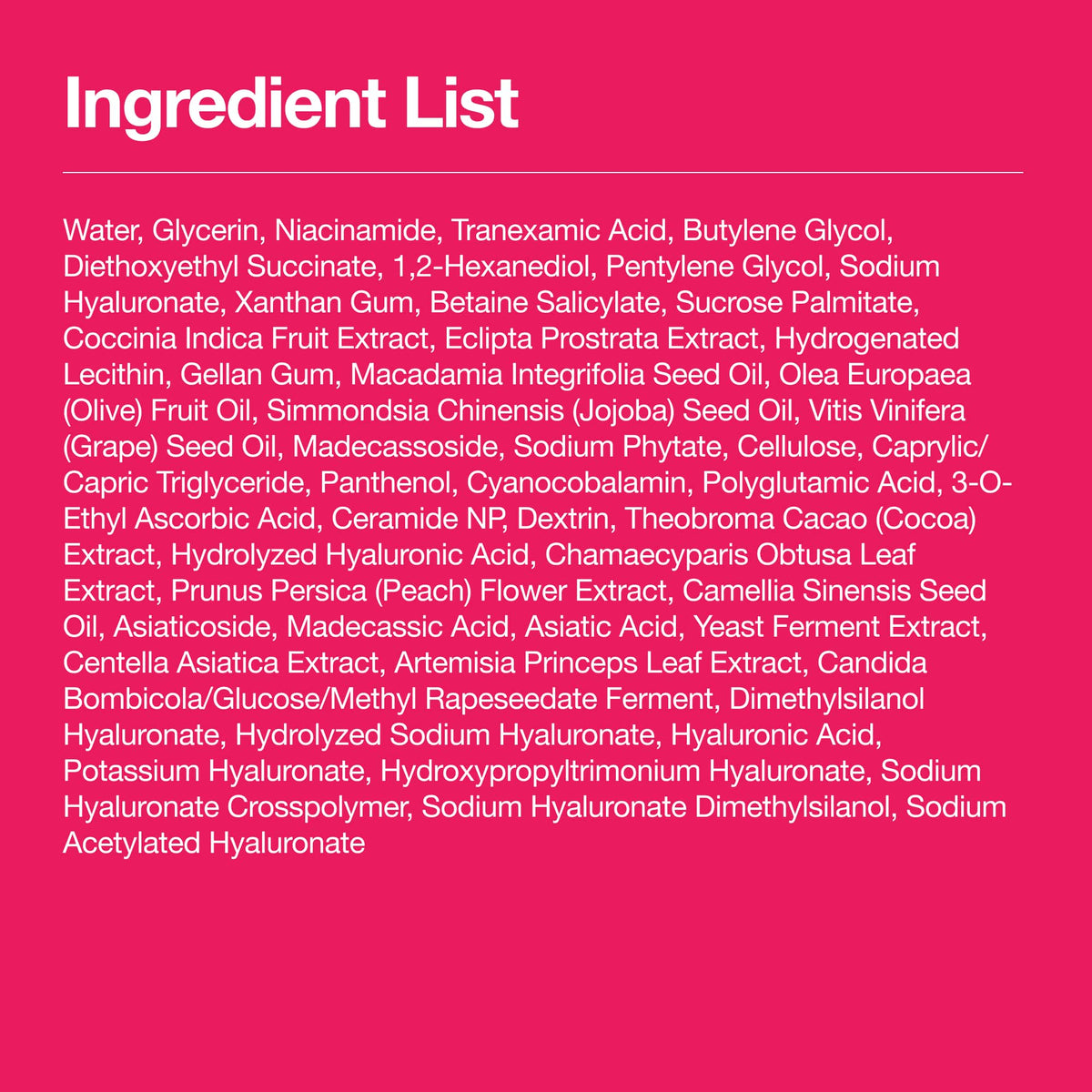 Anua Niacinamide 10% + TXA 4% Serum packaging back