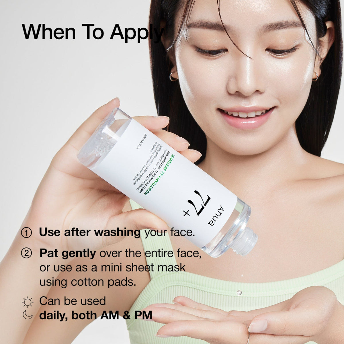 Anua Heartleaf 77% Soothing Toner lifestyle shot