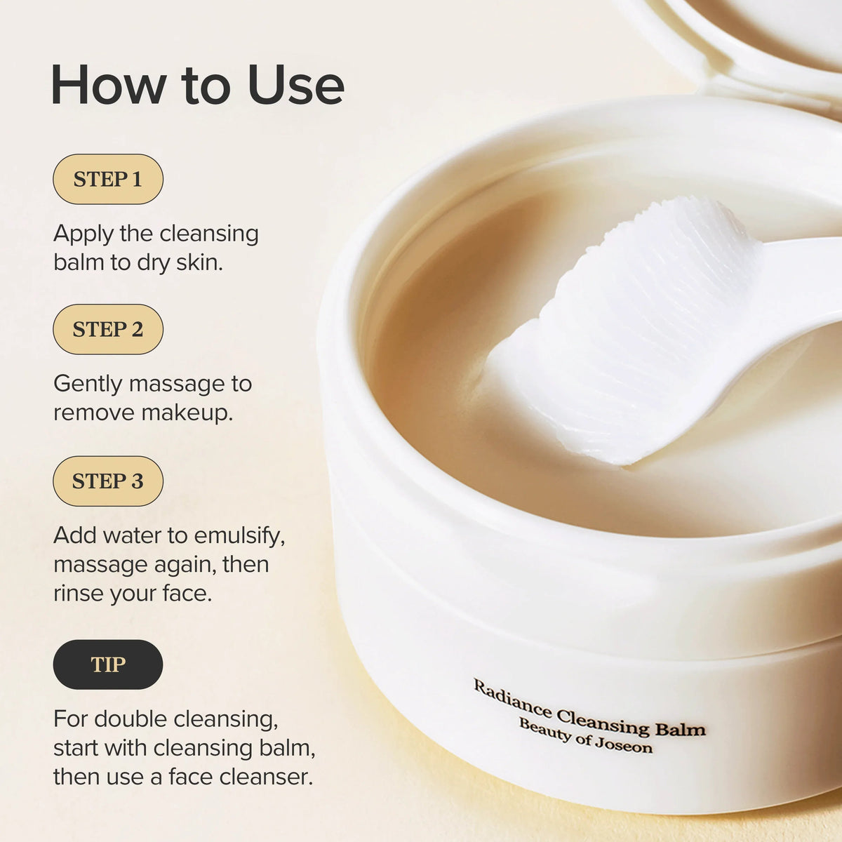 Beauty of Joseon Radiance Cleansing Balm lid open detail