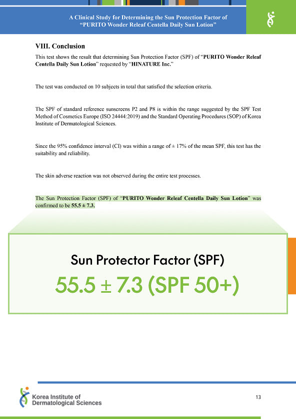 Purito Wonder Releaf Sun Lotion SPF proof